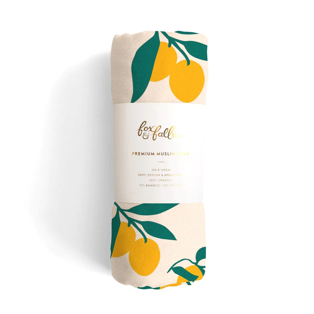 Lemons Organic Muslin Swaddle