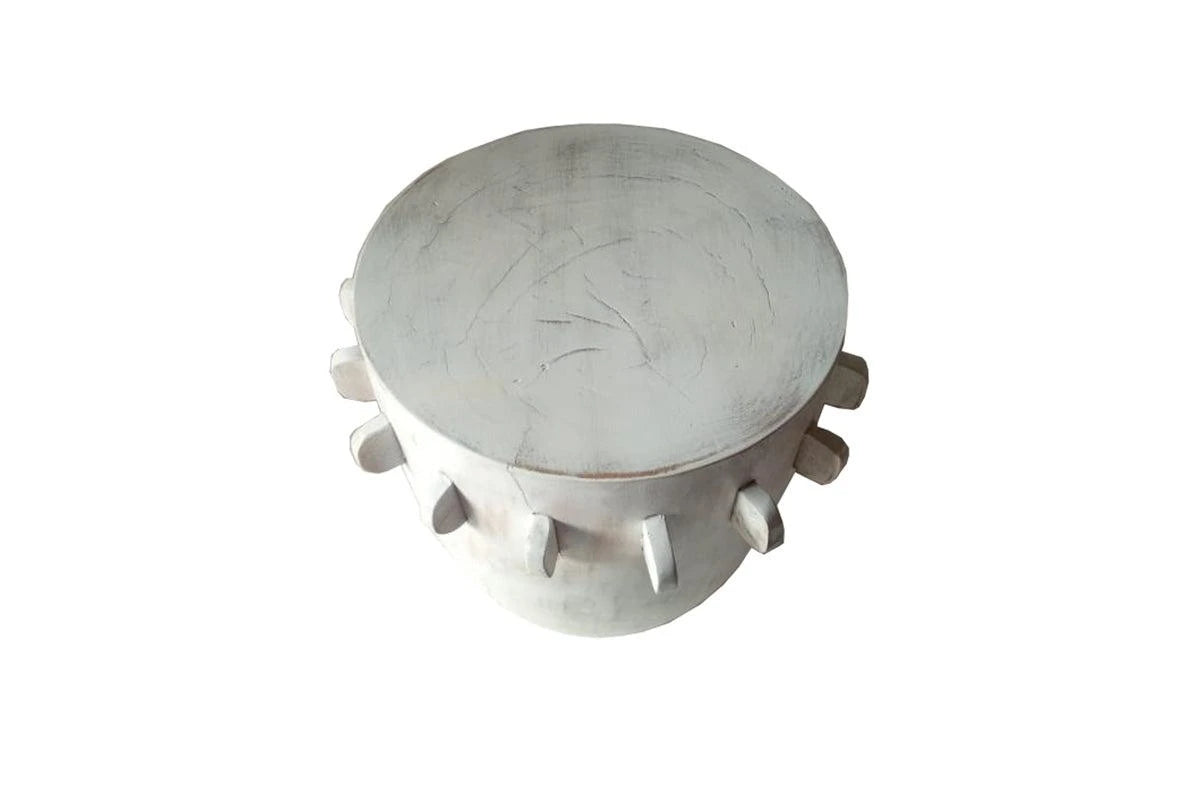 Java Kuping Side Table - White Wash