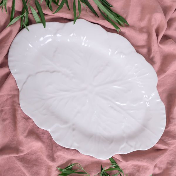 Melamine Cabbage Oval Platter 50cm