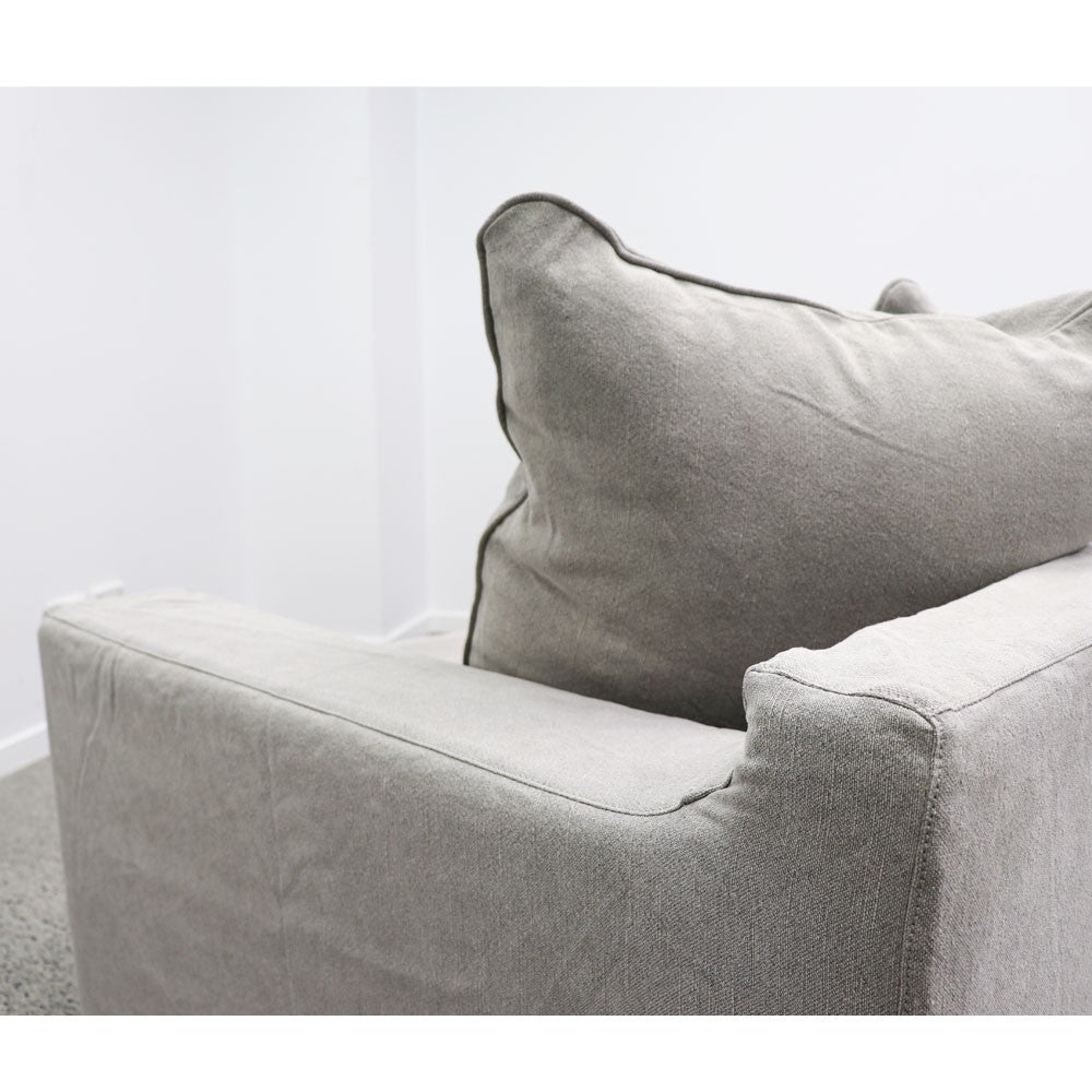 Keely 2 Seater Slipcover Sofa - Cement