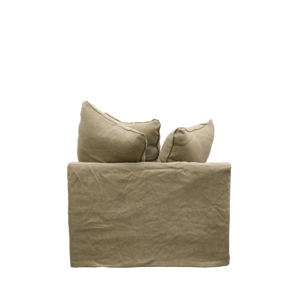 Keely Slipcover Armchair - Khaki