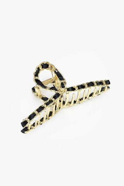 GOLD & BLACK CHAIN CLAW CLIP