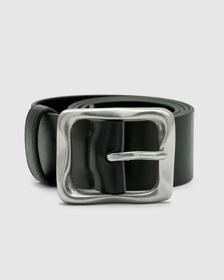 Everyday Buckle Belt - Black/ Silver