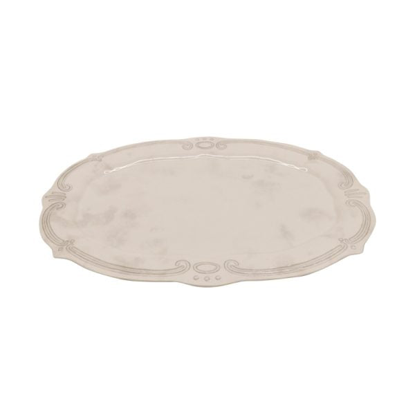 Melamine French Grey Ovel Platter 50cm