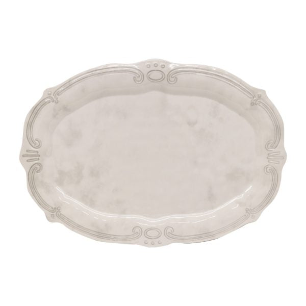 Melamine French Grey Ovel Platter 50cm