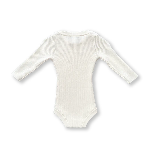 Organic Ribbed Bodysuit - Raw