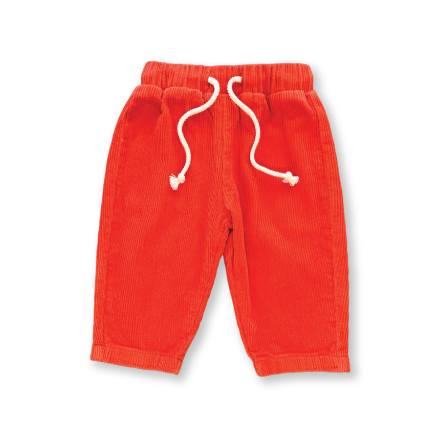 Organic Cord Pant - Tomato