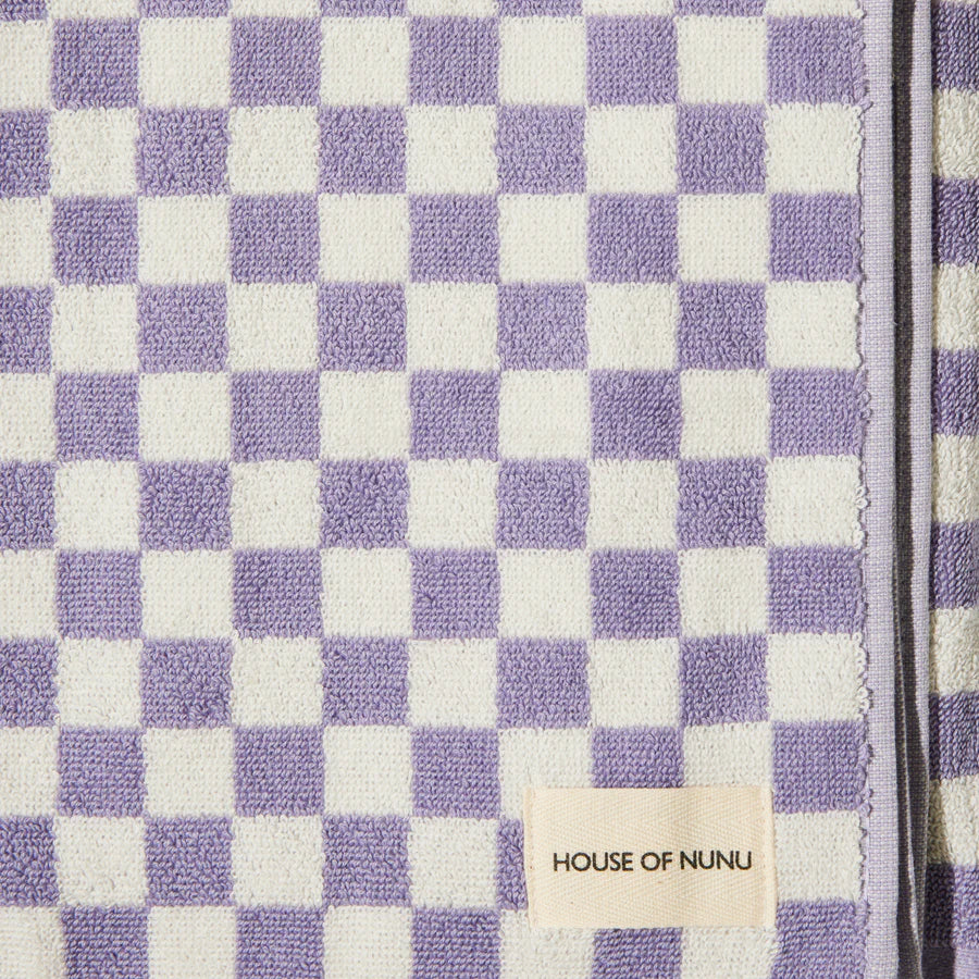 Hand Towel - Lilac Check