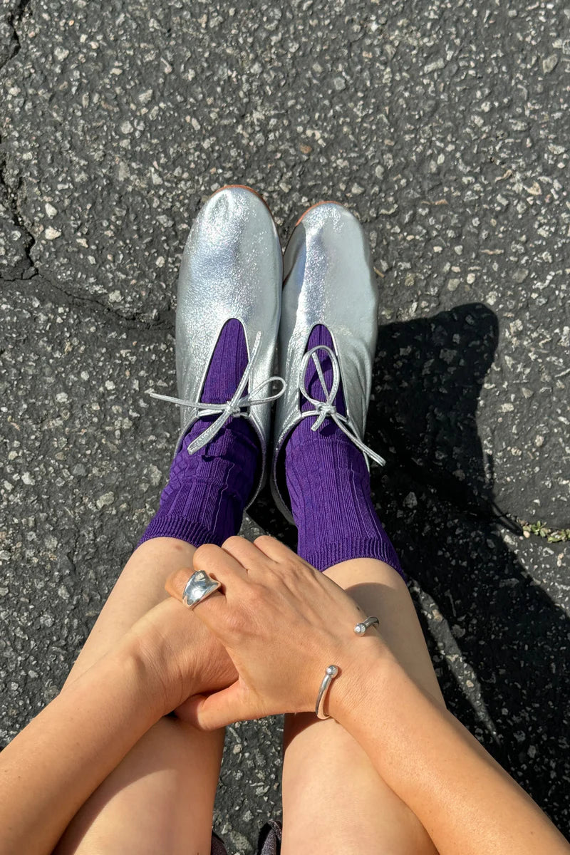 HER SOCKS - Eggplant