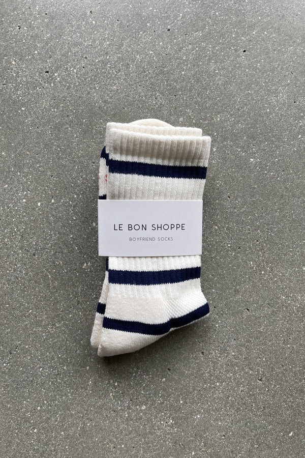 STRIPED BOYFRIEND SOCKS - SAILOR STRIPE