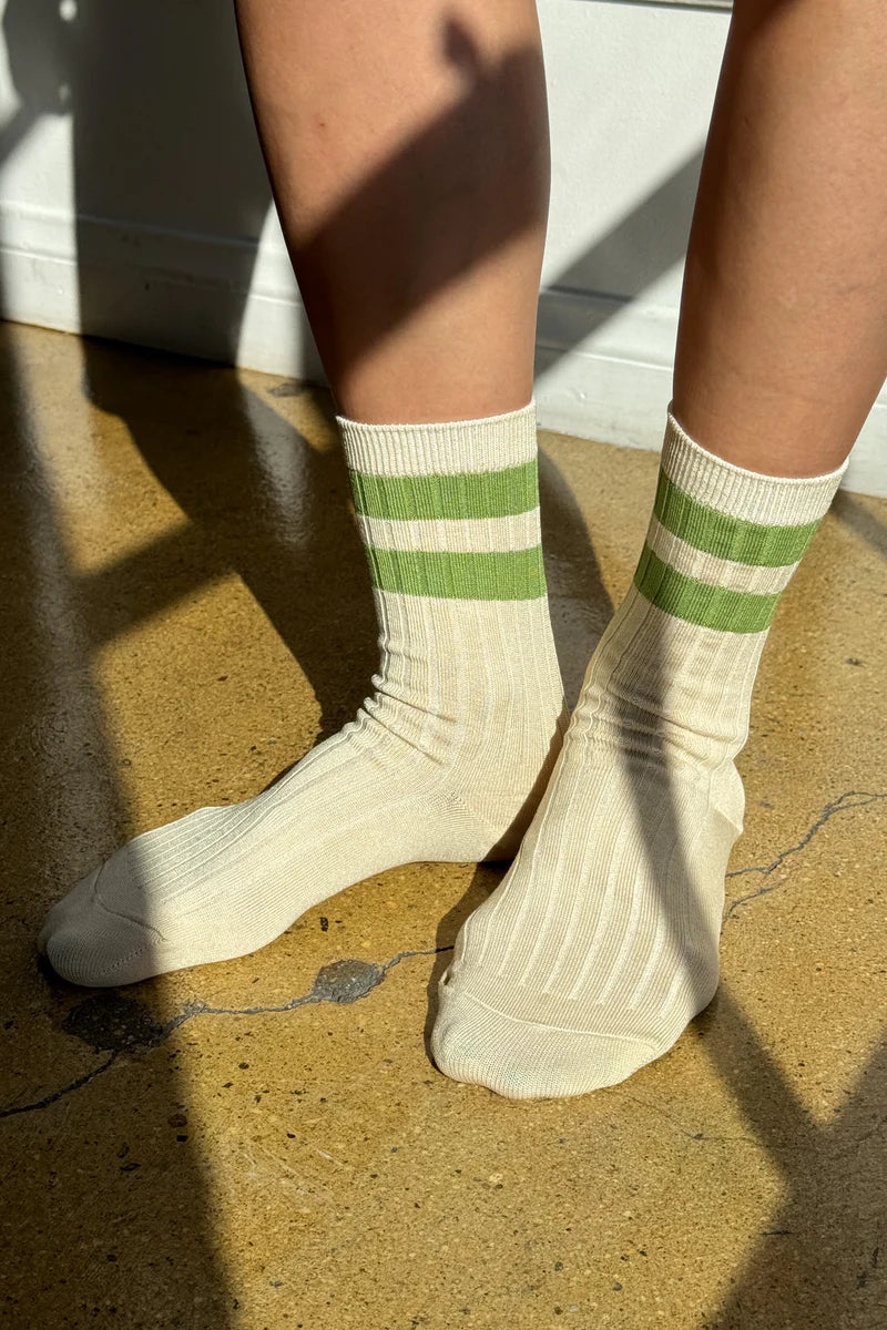 HER SOCKS VARSITY - Pear