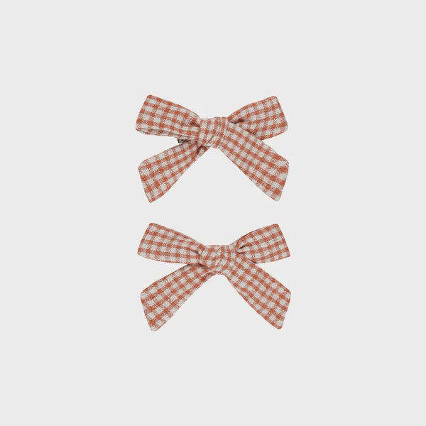 Bows, Set of 2 - Poppy Gingham