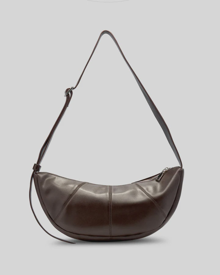 Mischa Crescent Bag - DARK CHOCOLATE