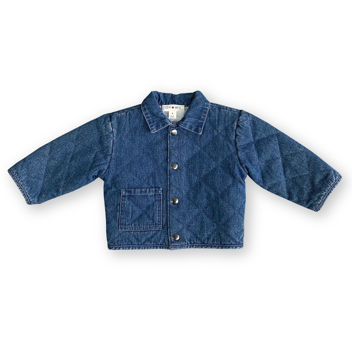 Quilted Hemp Denim Jacket - Denim