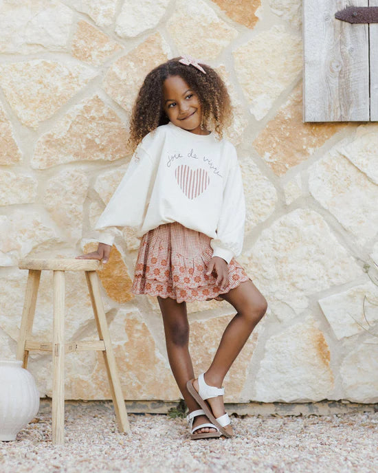 Tiered Mini Skirt - Poppy Gingham