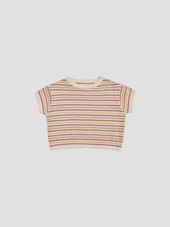 Boxy Crop Knit - Honeycomb