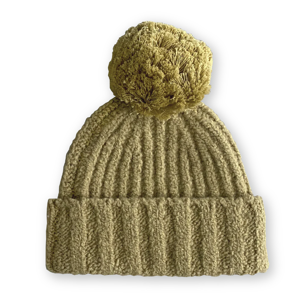 Merino Woolen Pom Pom Beanie - Sage