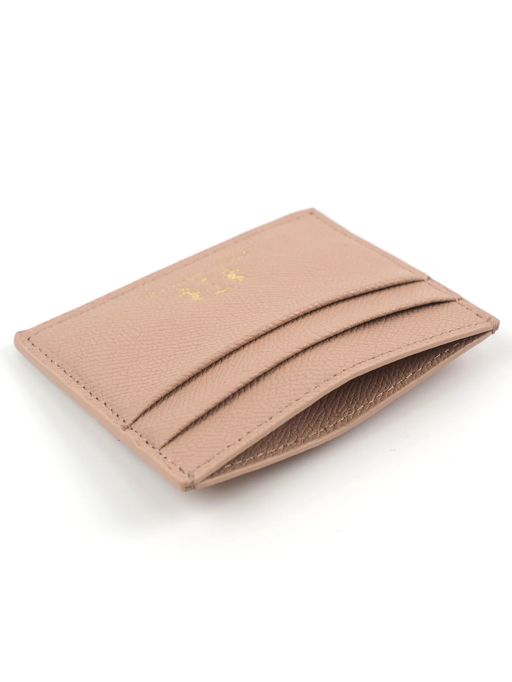 Leather Card Wallet - Latte