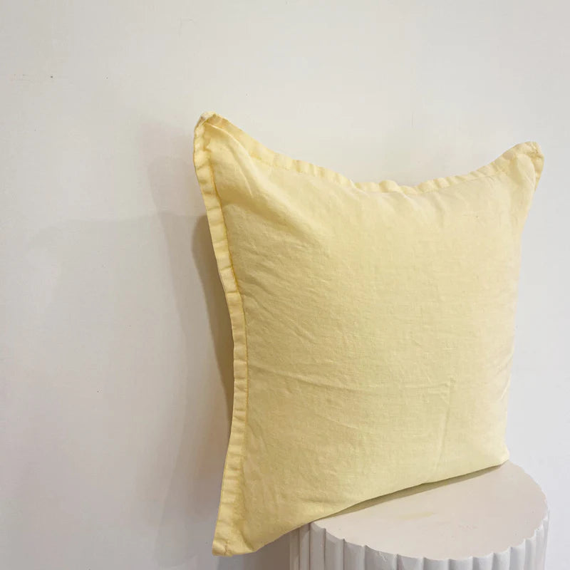 BELGIUM LINEN CUSHION -  LEMONCELLO