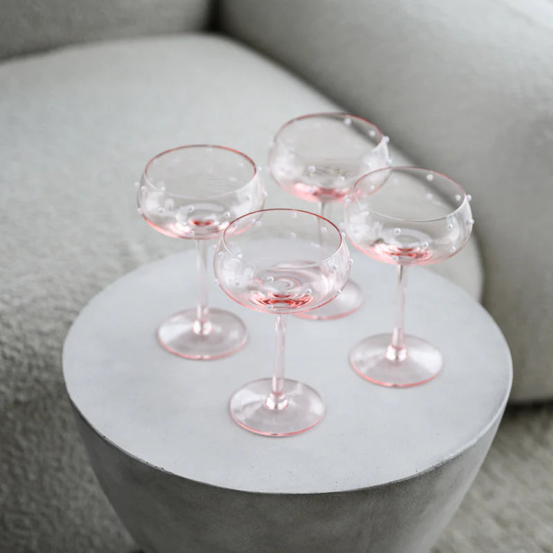 The Perfect Pearl Coupe- Set of 4 - Blush