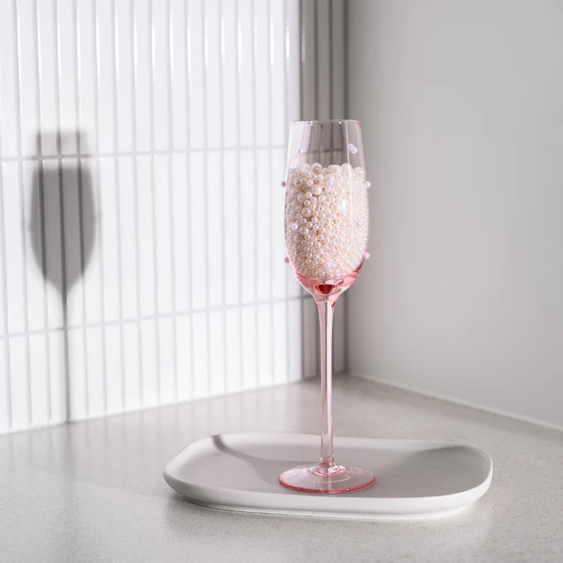 The Perfect Pearl Champagne Flute- Set of 4 - Blush