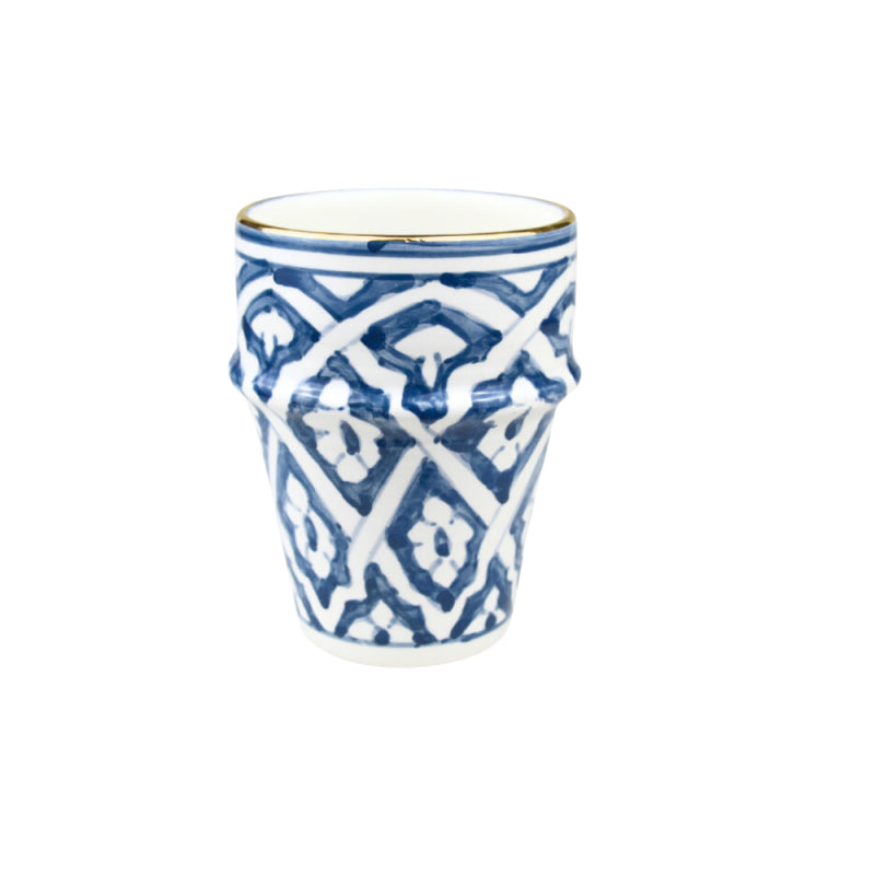 LARGE BELDI CUP FASSIA STONE - BLUE GOLD