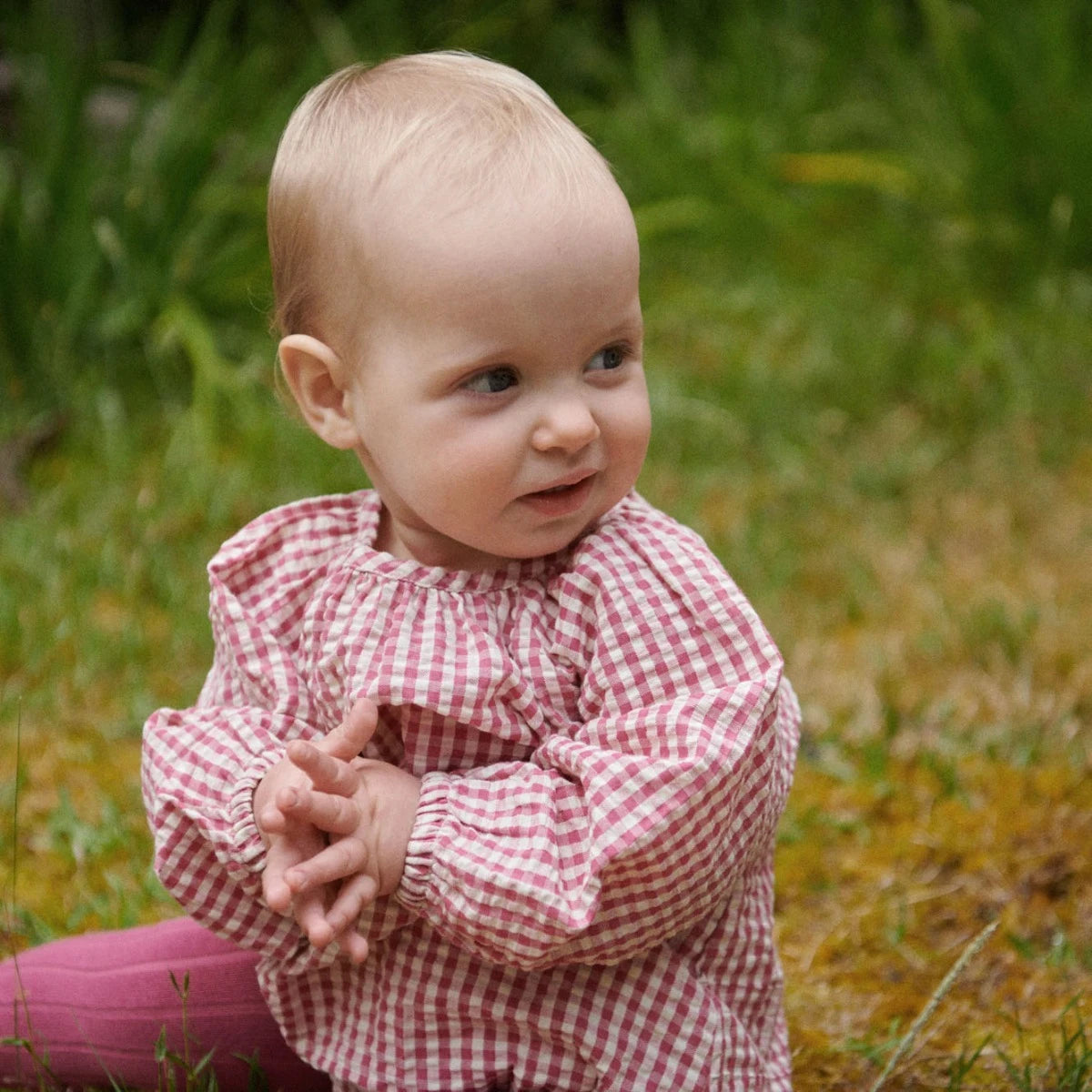 Meadow Bodysuit Gingham - Jam Check