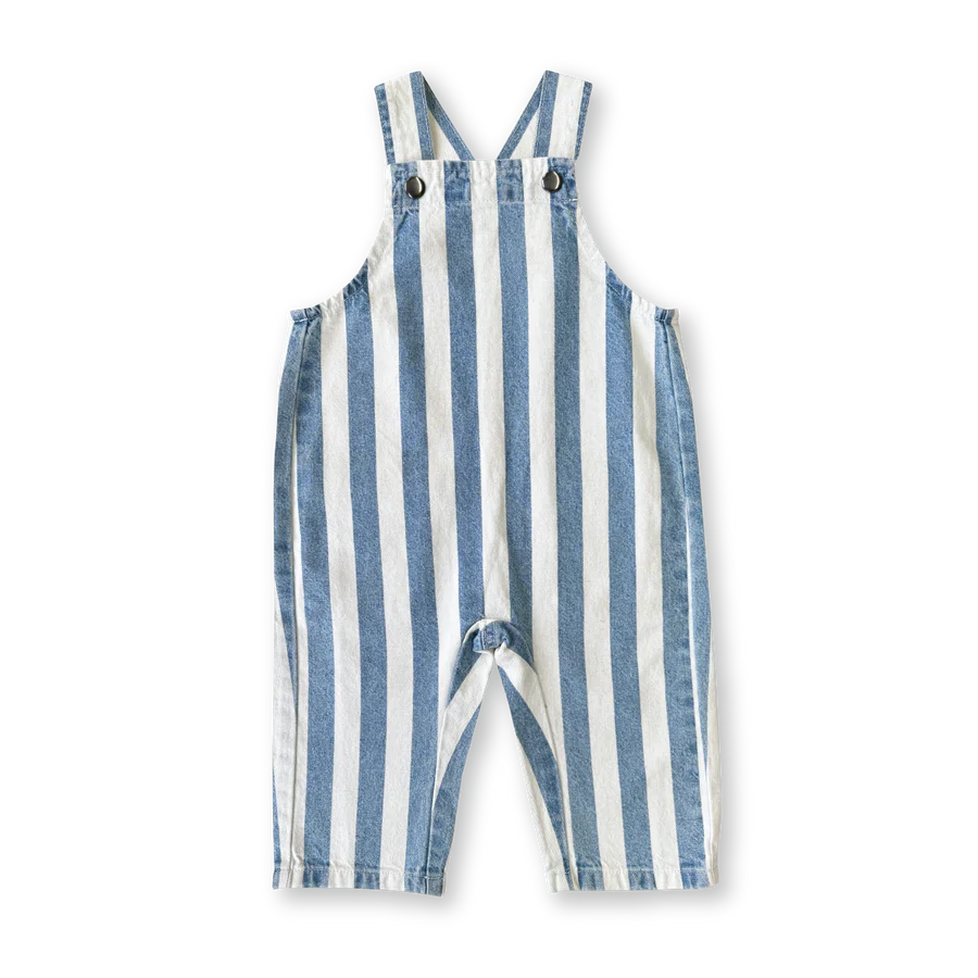 Denim Stripe Overalls