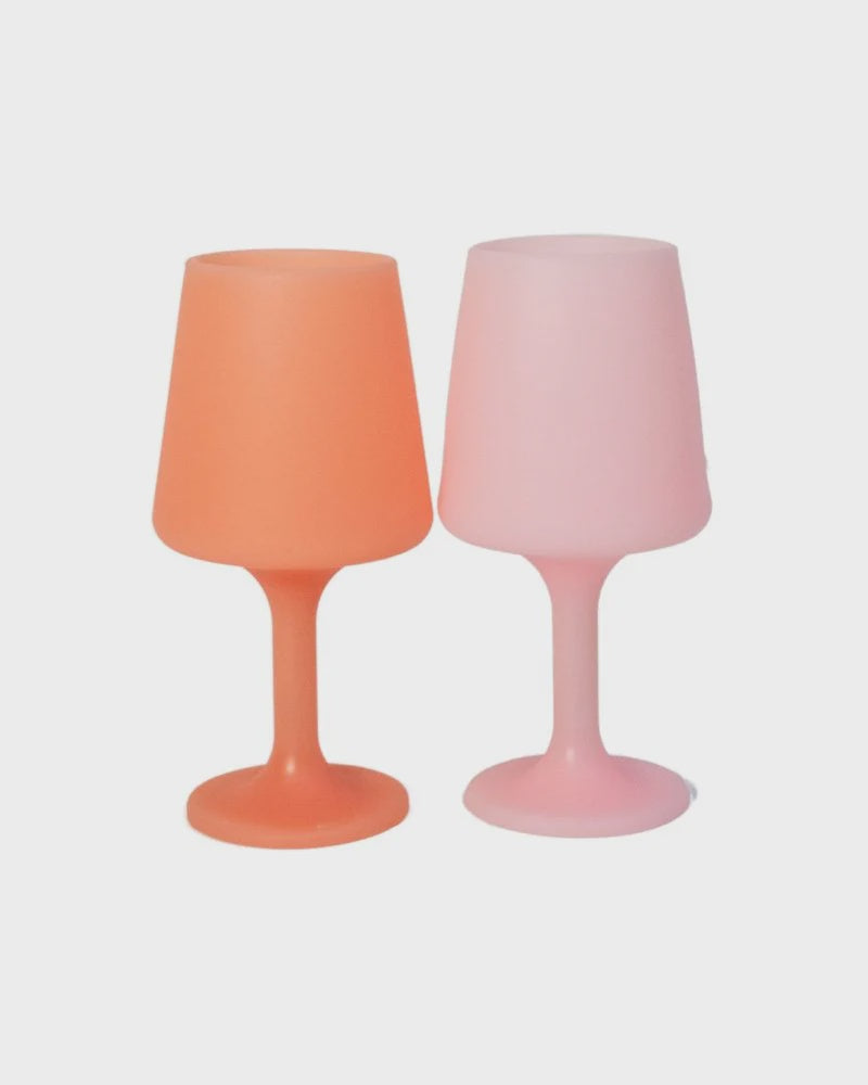 Swepp Silicone Unbreakable Wine Glasses - Peach & Petal