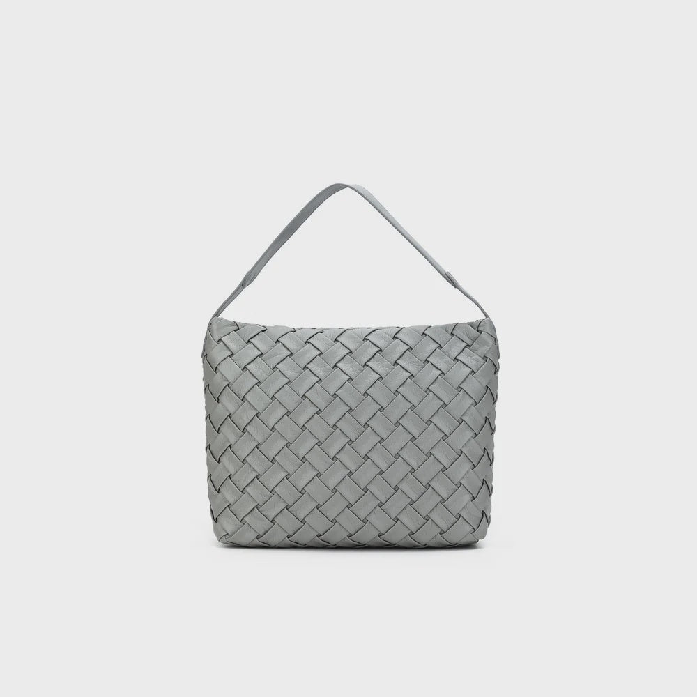 Raquel Woven Shoulder Bag - Grey