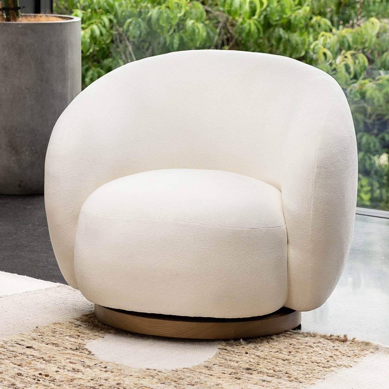 Aran Swivel Chair - Cream