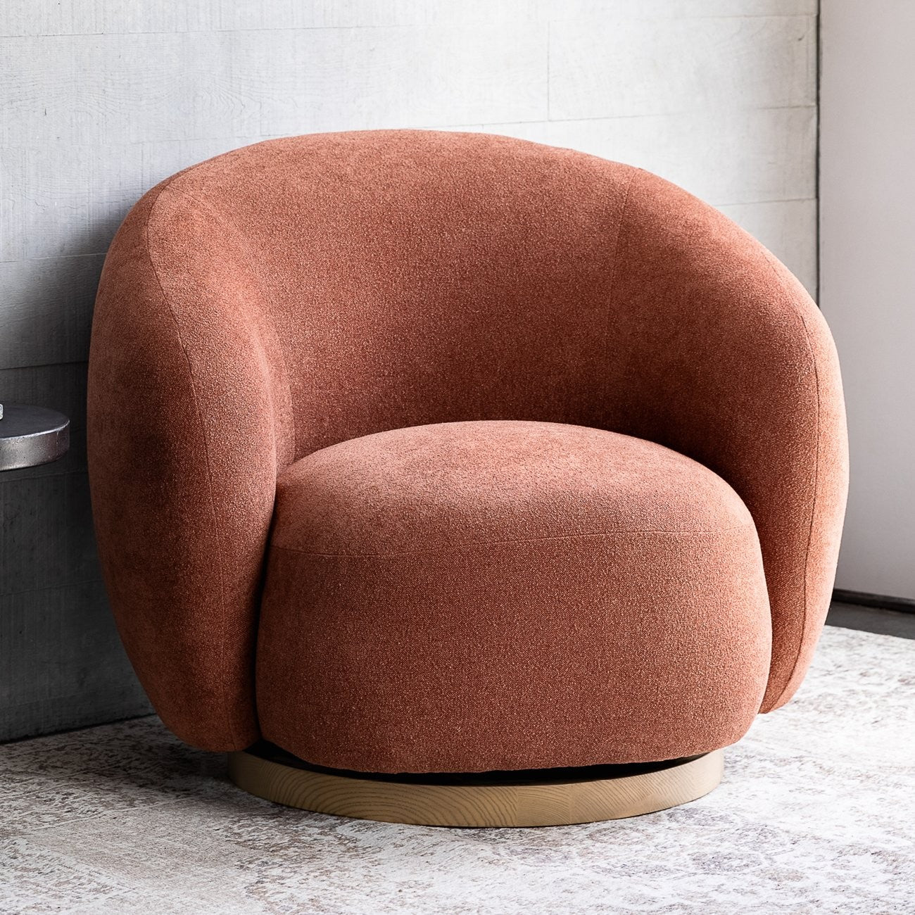 Aran Swivel Chair - Rust